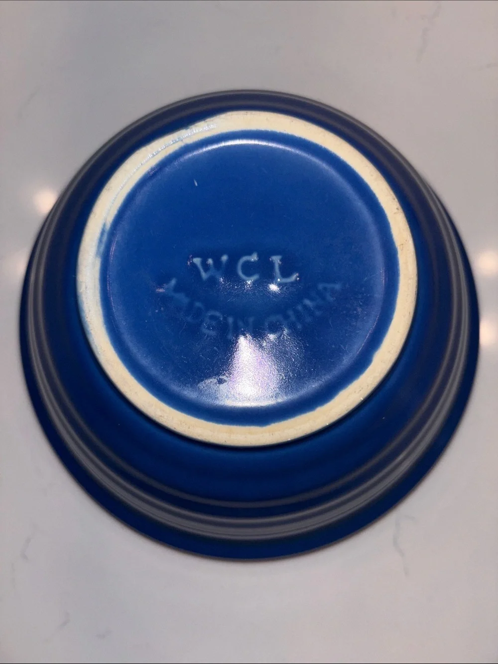 SALE-WCL China pottery Blue  Mixing Bowl